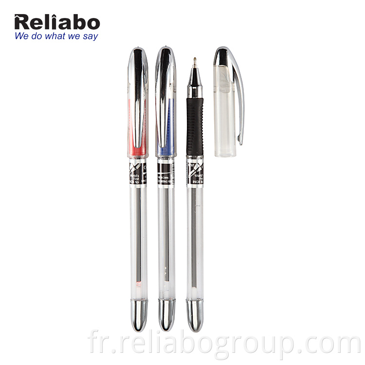 Reliabo Logo personnalisé de haute qualité imprimé en plastique promotionnel Comfort Grip Color Gel Pens